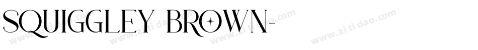 Squiggley Brown字体转换